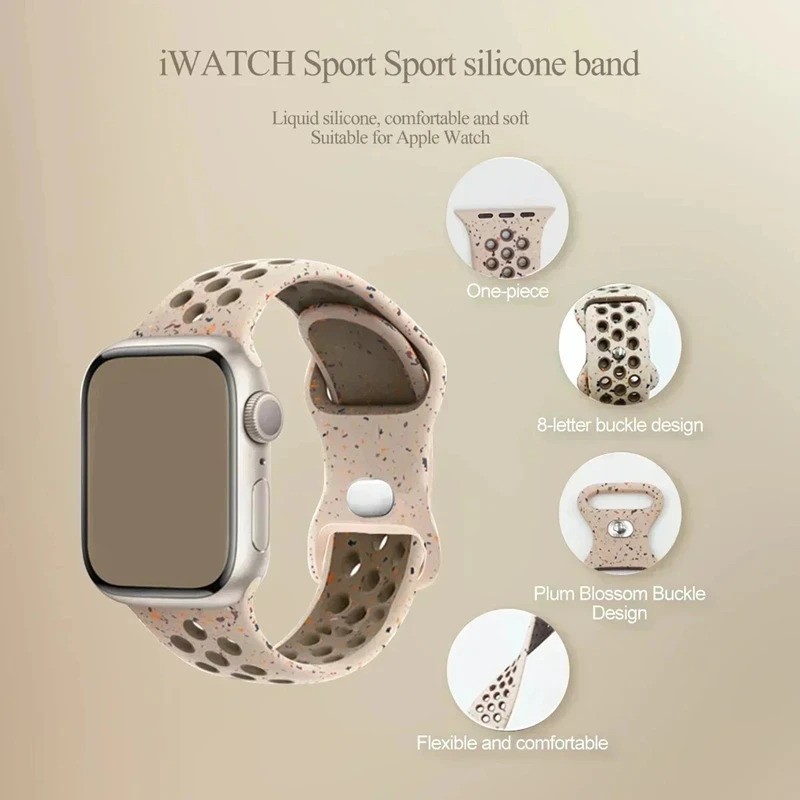 Sport Silicone Band for Apple Watch 11 10 9 8 7 Ultra 3 SE 41/42/44/45/46/49mm