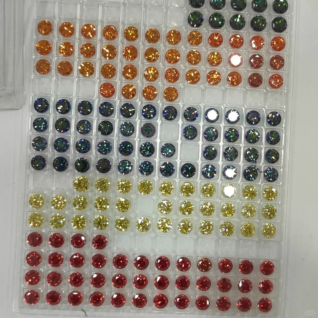 Wholesale Round Cut 1-10pcs VVS1 Colorful 0.5-3ct Moissanite GRA for Jewelry DIY