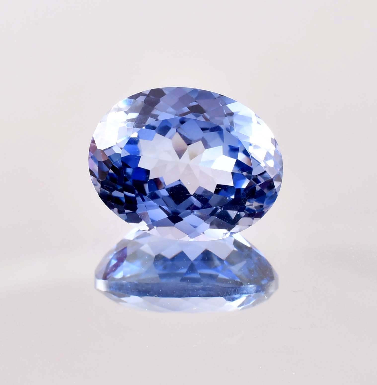 AAA+ Flawless Natural Ceylon Blue Sapphire GIT Certified Gem, All Size Available