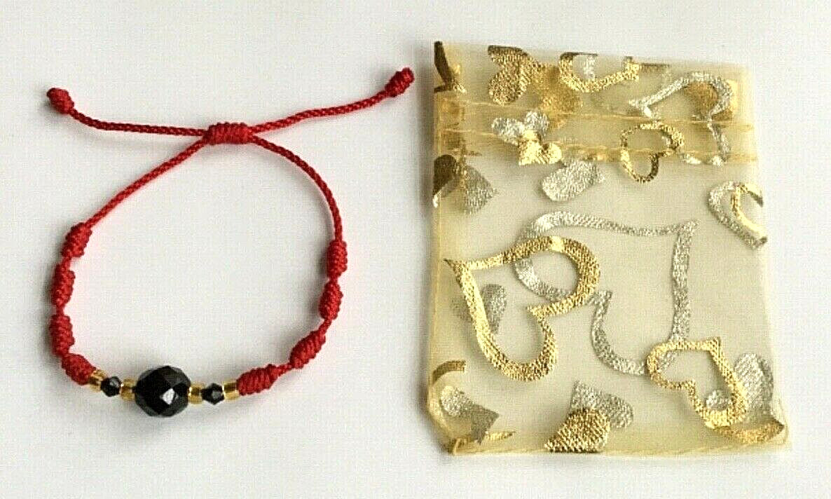 PULSERA DE AZABACHE ADULTO /ADJUSTABLE UNISEX AZABACHE RED ROPE BRACELETS -B88