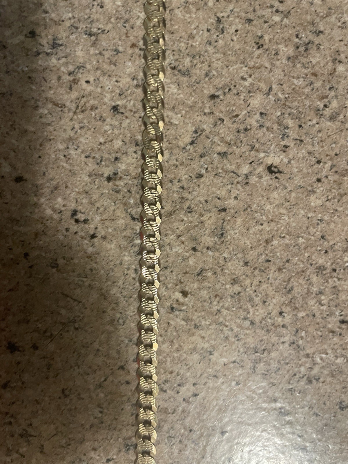 CUBAN LINK CHAIN 14 K REAL GOLD SOLID 925 STERLING SILVER