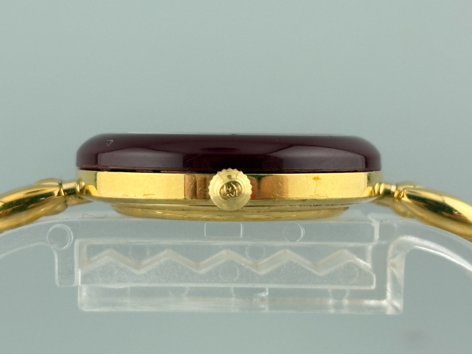 [Very Good+5] Gucci Change Bezel 1200 Gold Wine Red Watch Auth