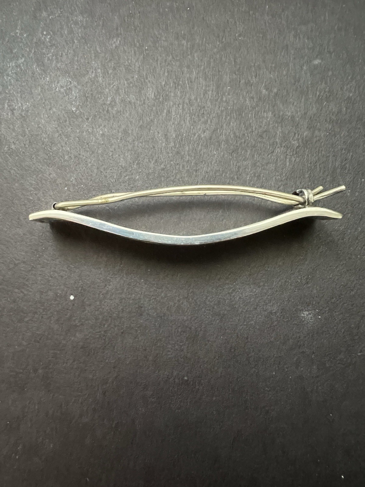 Vtg Sterling Silver 925 Hair Clip Barrette Green Blue Inlay Mexico Taxco 2.5”