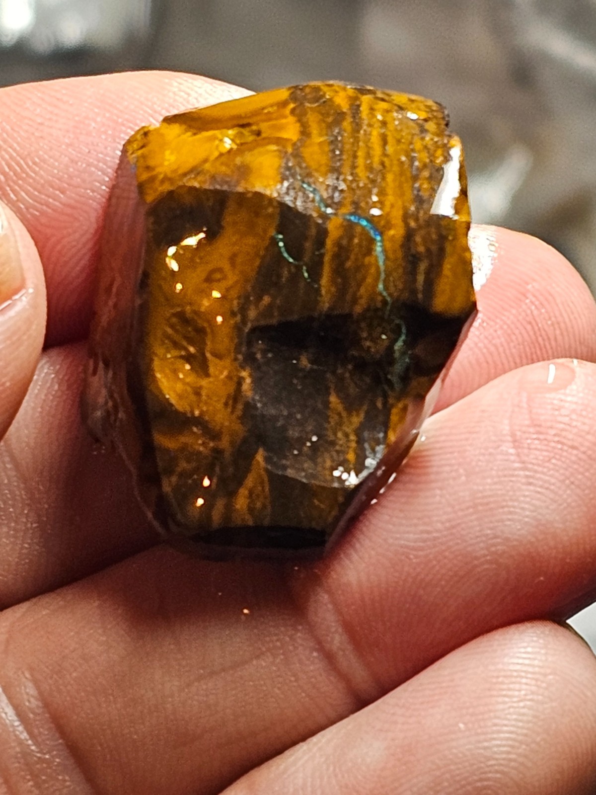 87 cts Australian Boulder Rough opal Gamble stone Partially shaped rubbed stone