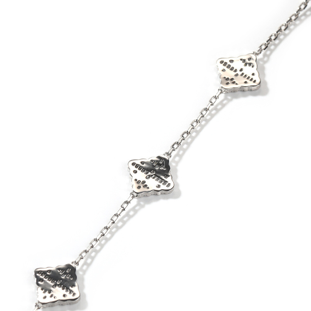 Full Zircon Cross Flower Charm Bracelets 18K Gold Plated Jewelry Gift for Women