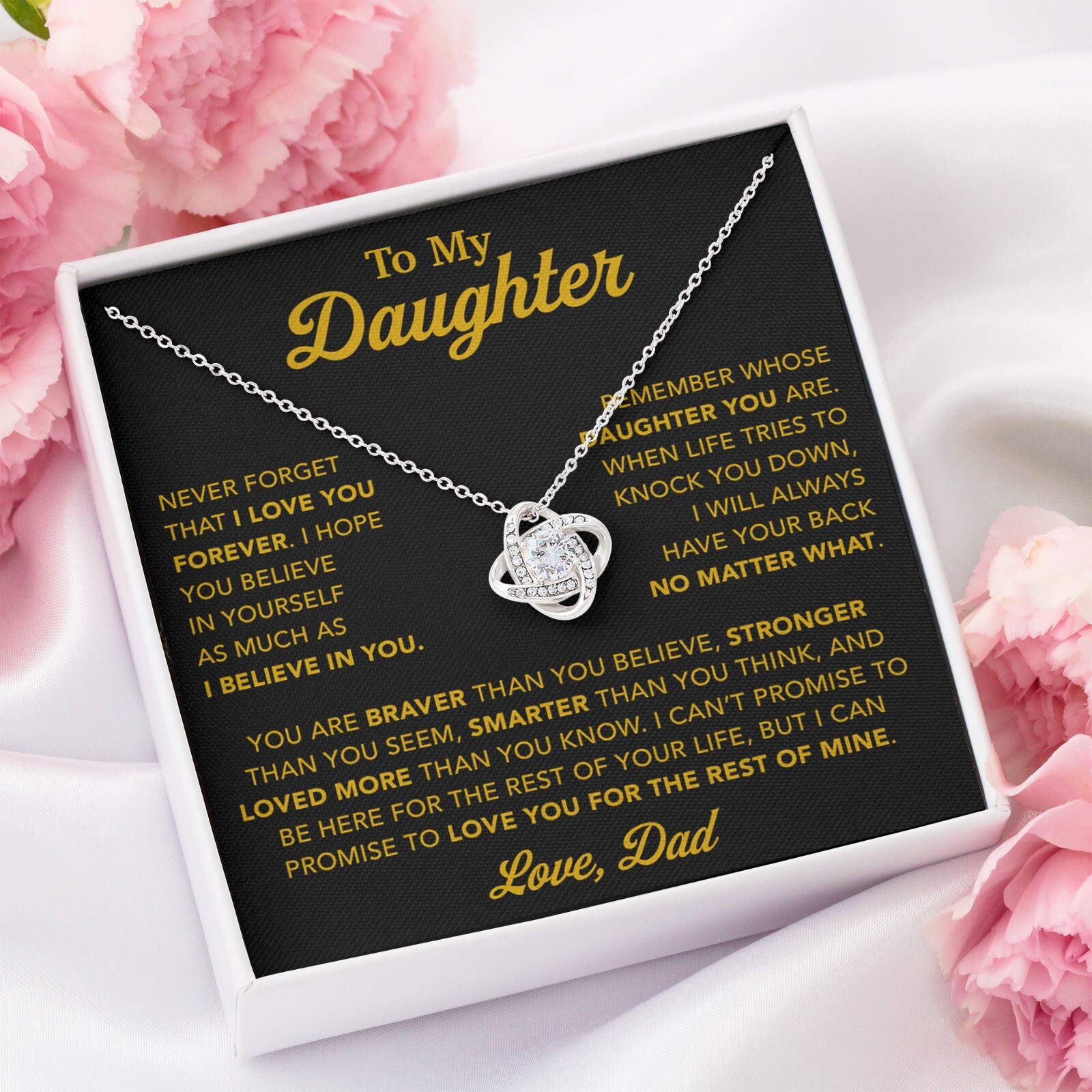 To My Daughter Necklace, Gift for Daughter from Dad, Father Daughter Necklace