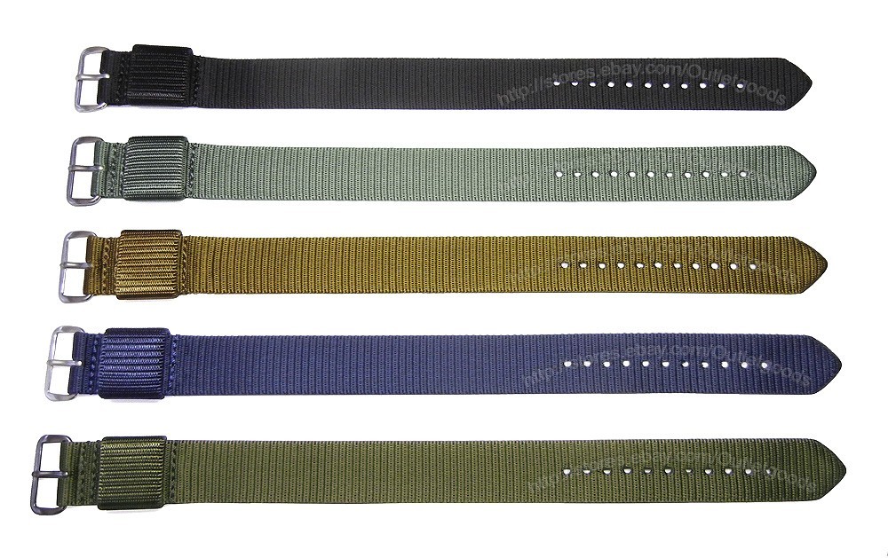 16mm 18mm 20mm 22mm 24mm MOD Mil Series RAF Military Nylon Watch Strap Watchband