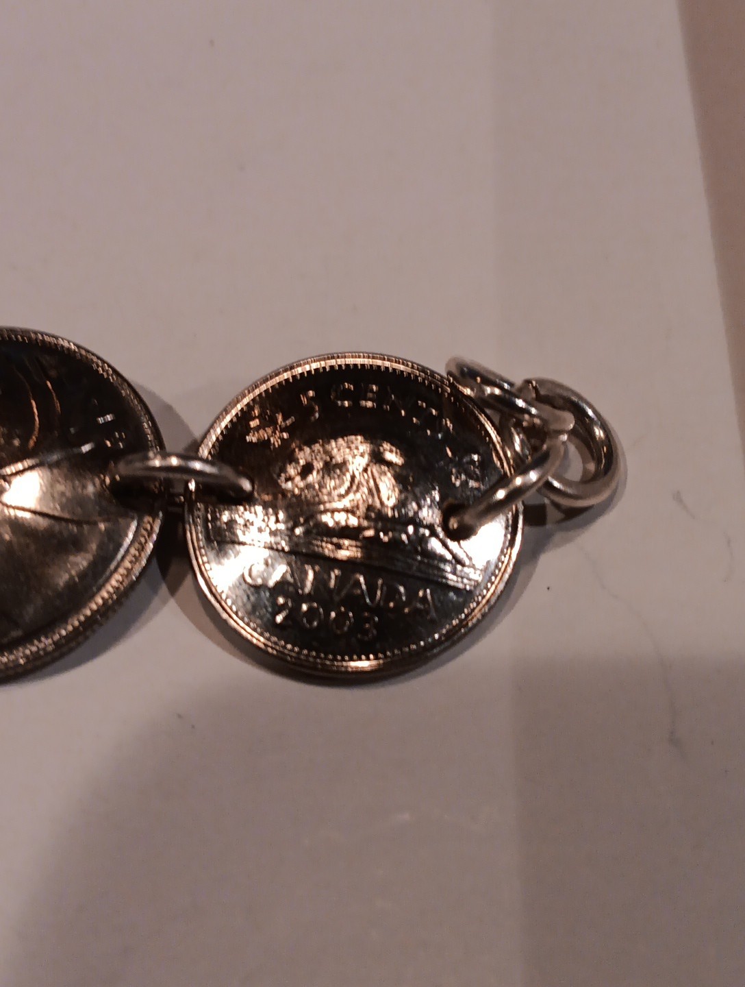 Canadian Silver Coin Bracelet 7 Coins 34grams