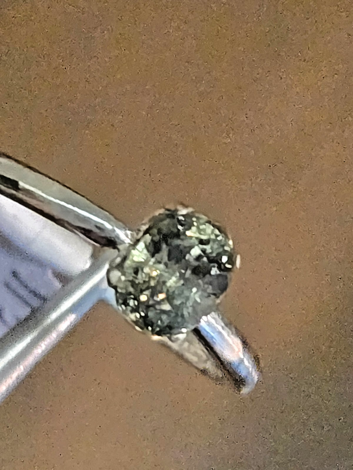 0.81CT DEMANTOID STERLING SILVER RING! EXCELLENT STONE/FINE LUSTER/FLASH/COLORS!