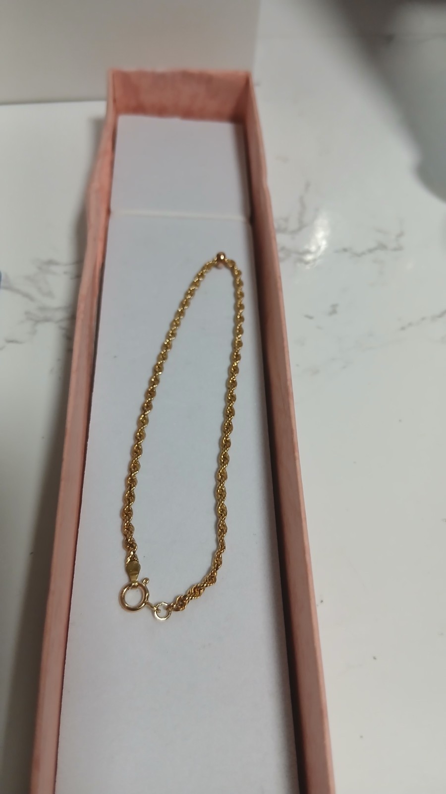 9ct Yellow Gold rope Bracelet.