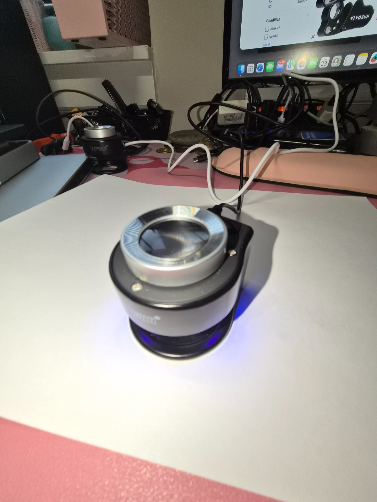 VIVOSUN 30X Rechargeable Loupe Magnifier with White LED LOUPE-004J