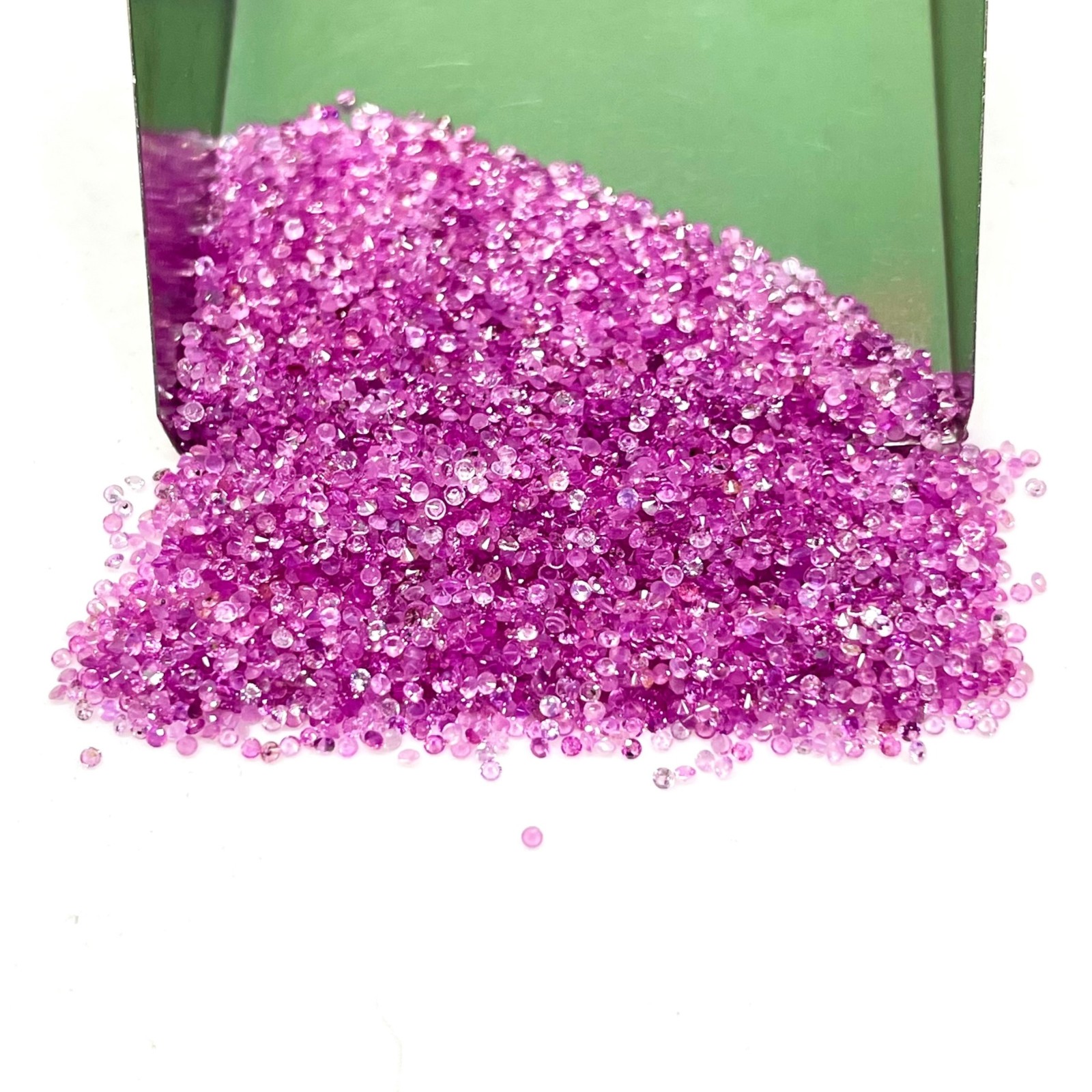 100 Pcs Natural Ceylon Pink Sapphire 1mm Round Cut Loose Gemstones Wholesale Lot