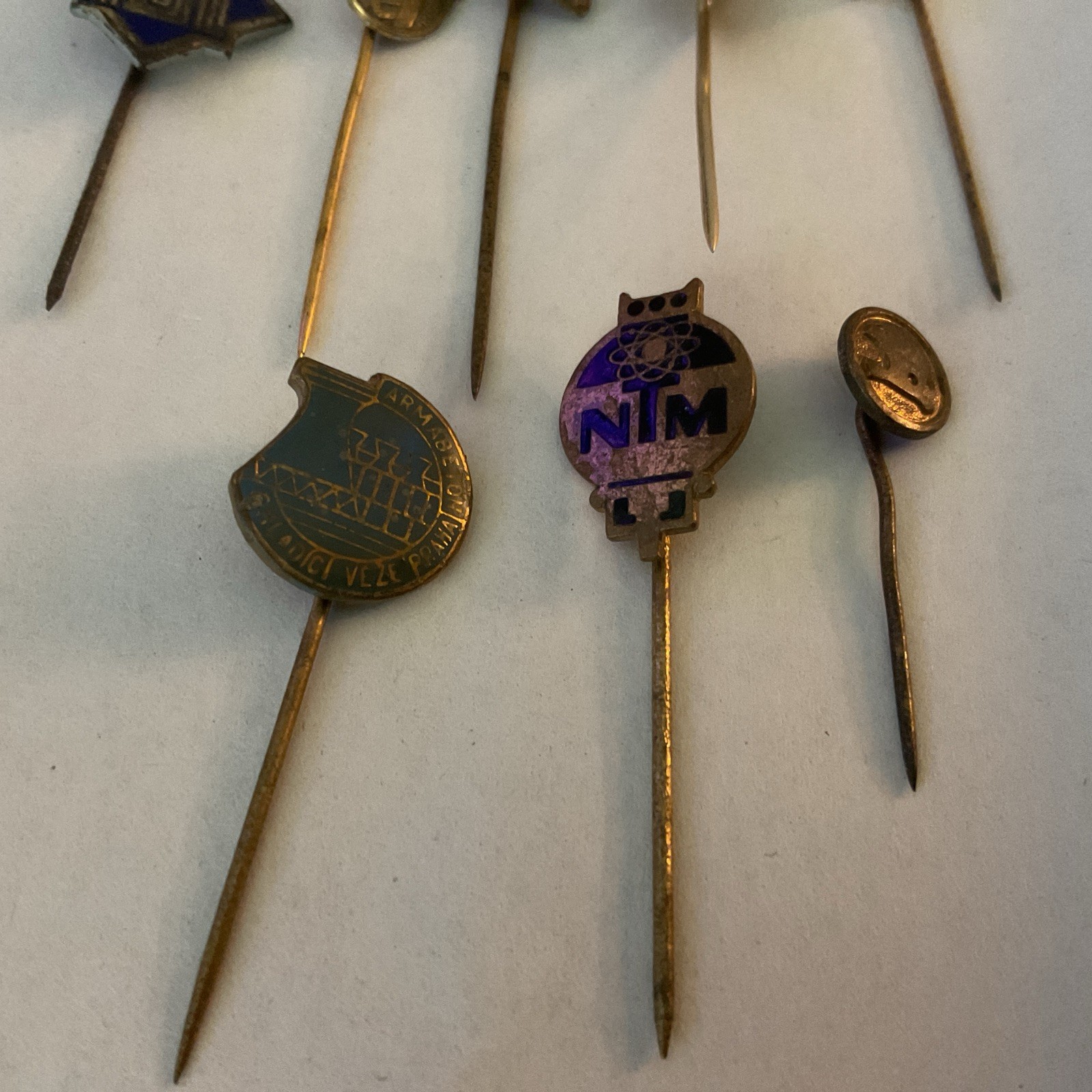 Lot Of 8 Vintage Czech Republic Cold War Stick Pins