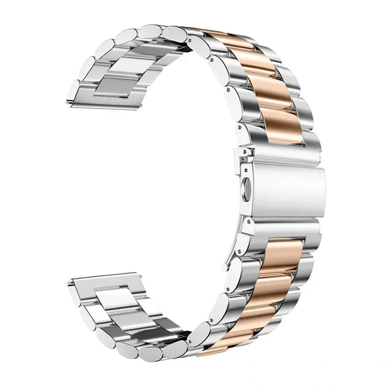 22mm Stainless Steel Watch Band Classic Strap W/ Quick Release Spring Pins