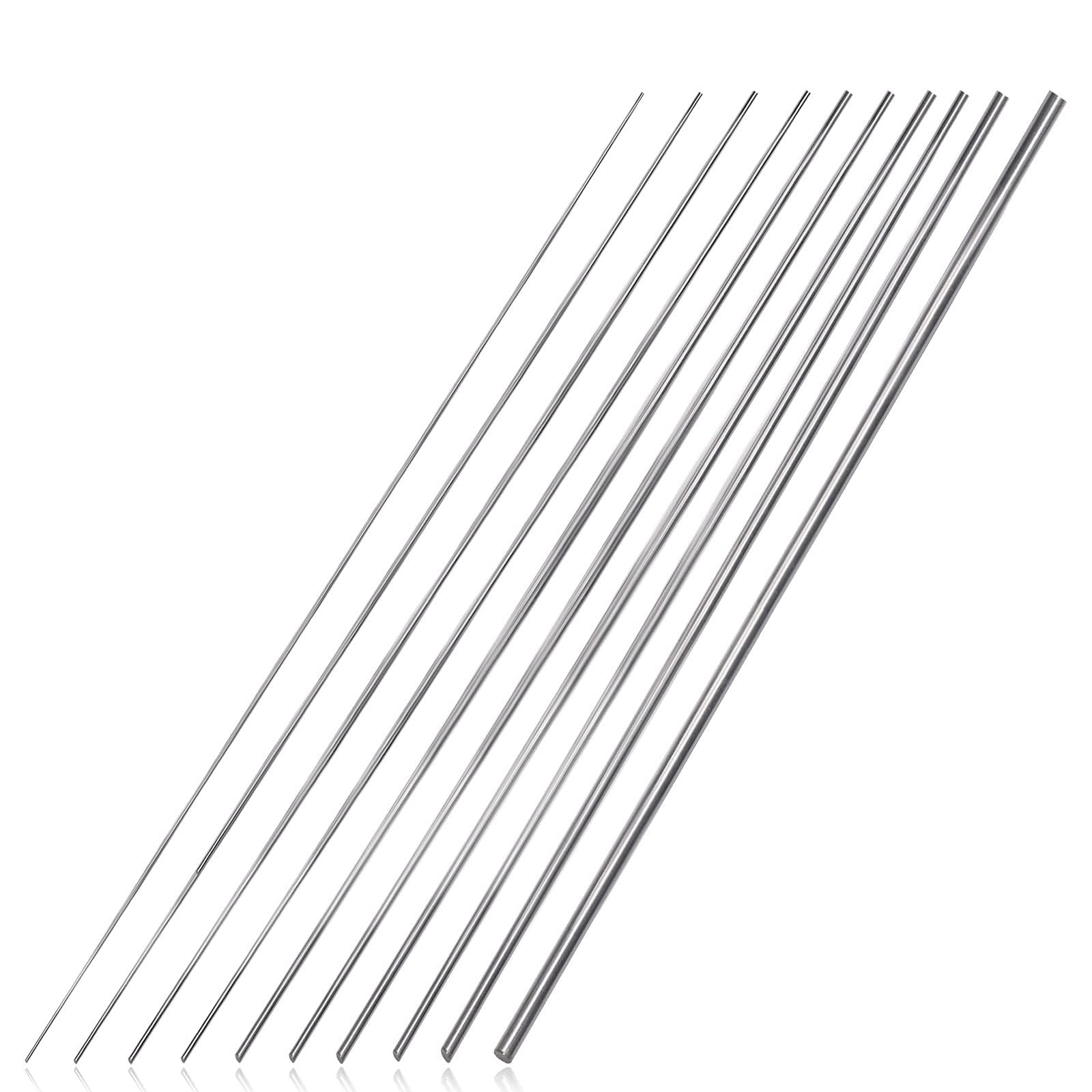156pcs 40cm Lengh Straight Stainless Steel Spring Wire Assortment Kit, 13 Dif…