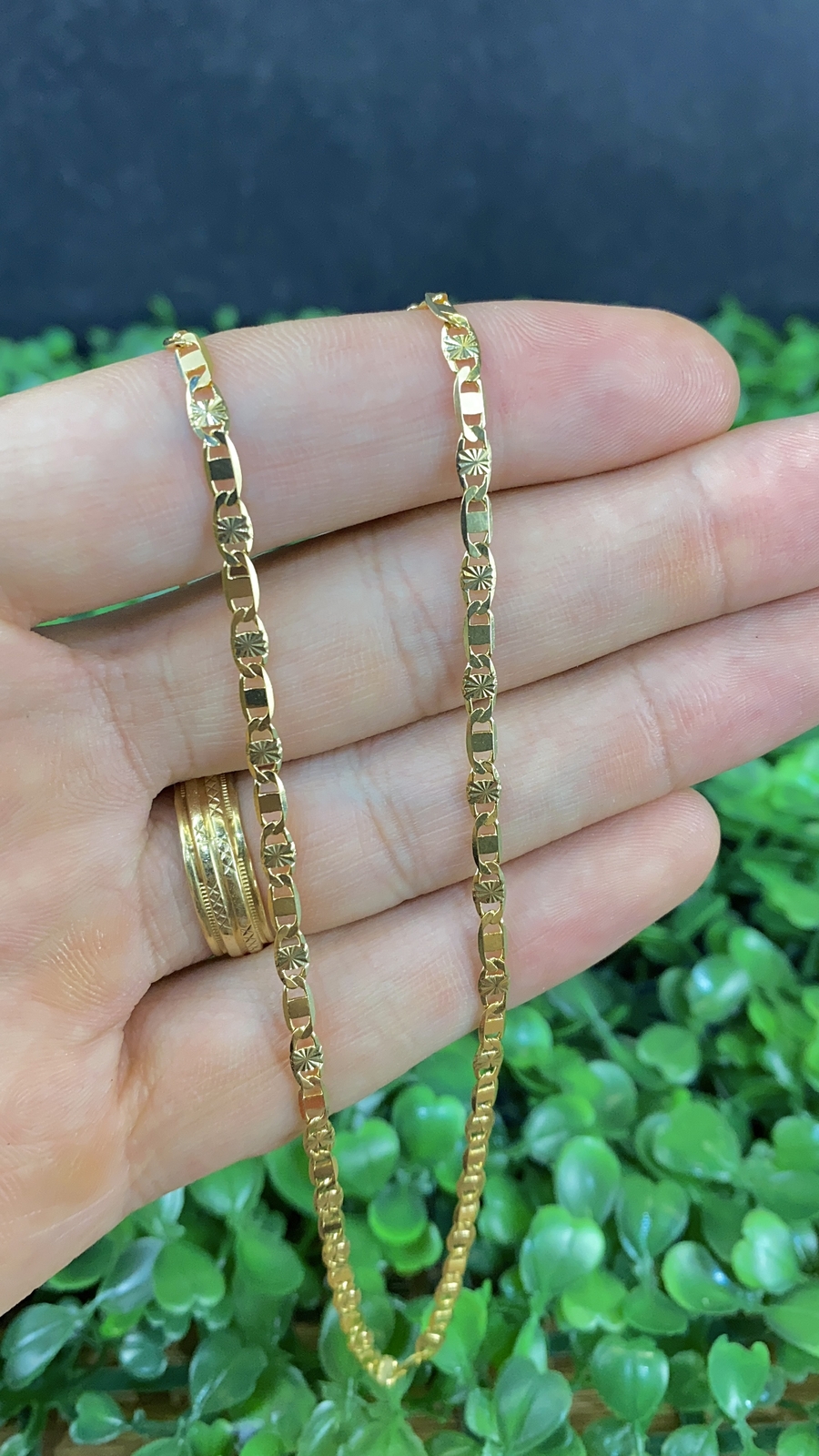 Minimalist Fashion Diamond Cut Valentino Chain Necklace for Womens 3.2mm Gifts