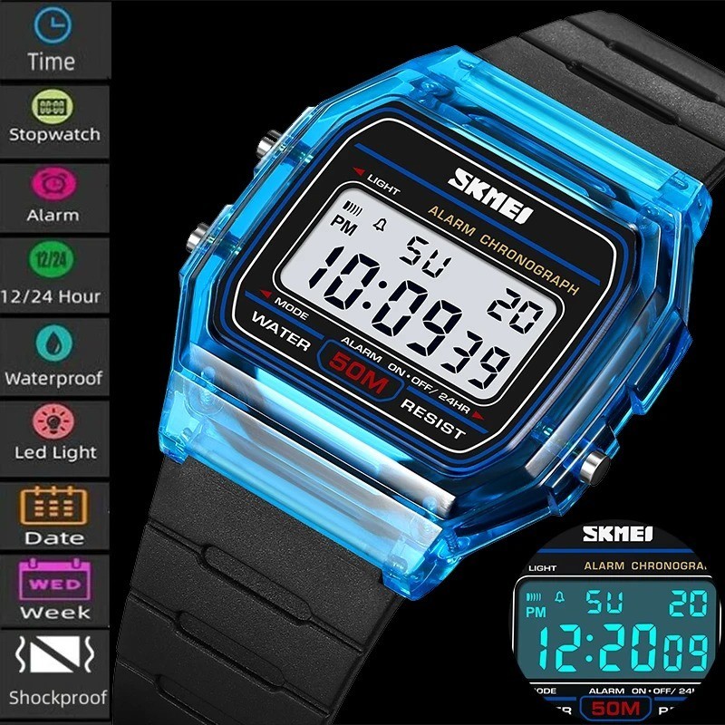 Electronic Women’s Sport Watch Waterproof Sports Watch Stopwatch LED | 7 Colors