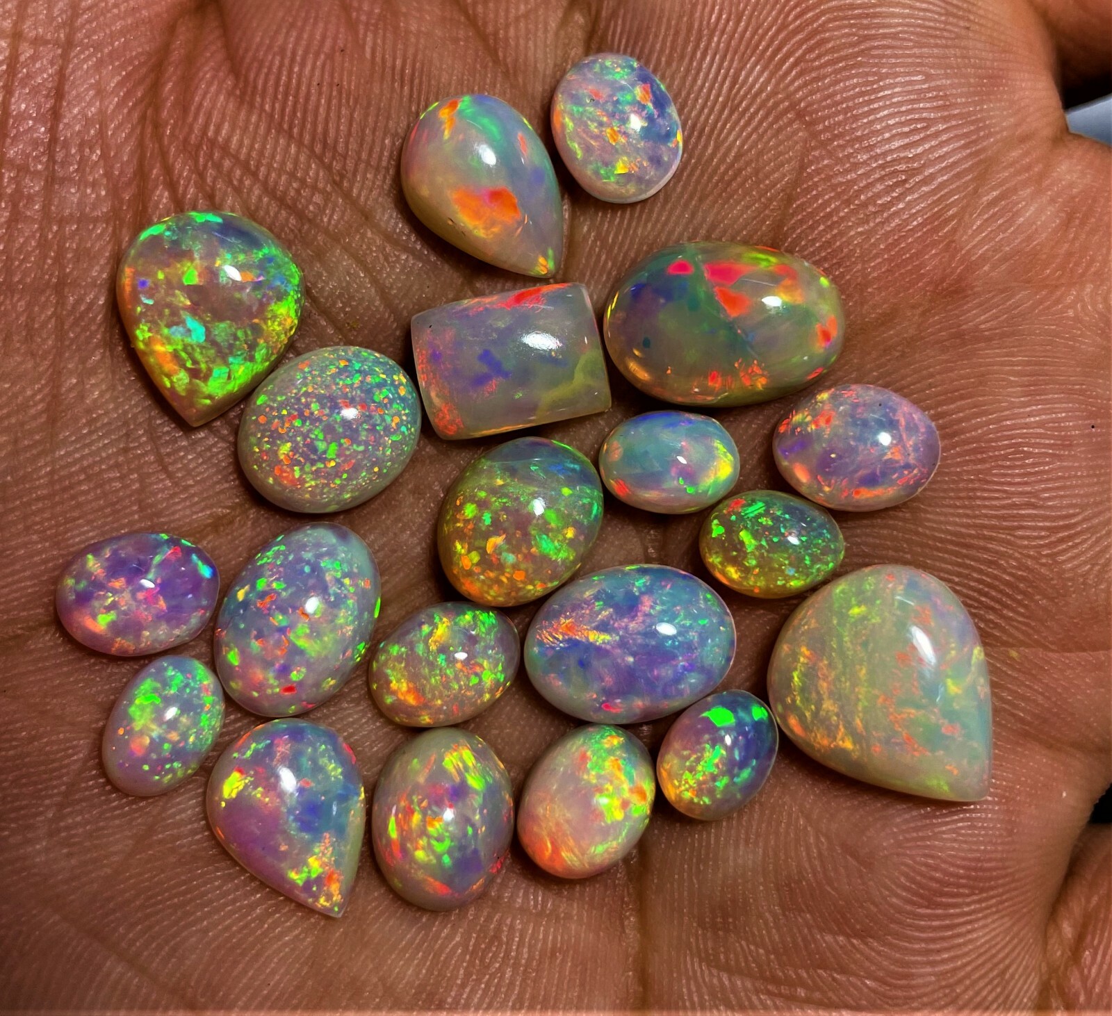 Opal cabochons Lot, AAA Top Grade Natural Opal cabochons, Ethiopian Opal cabs