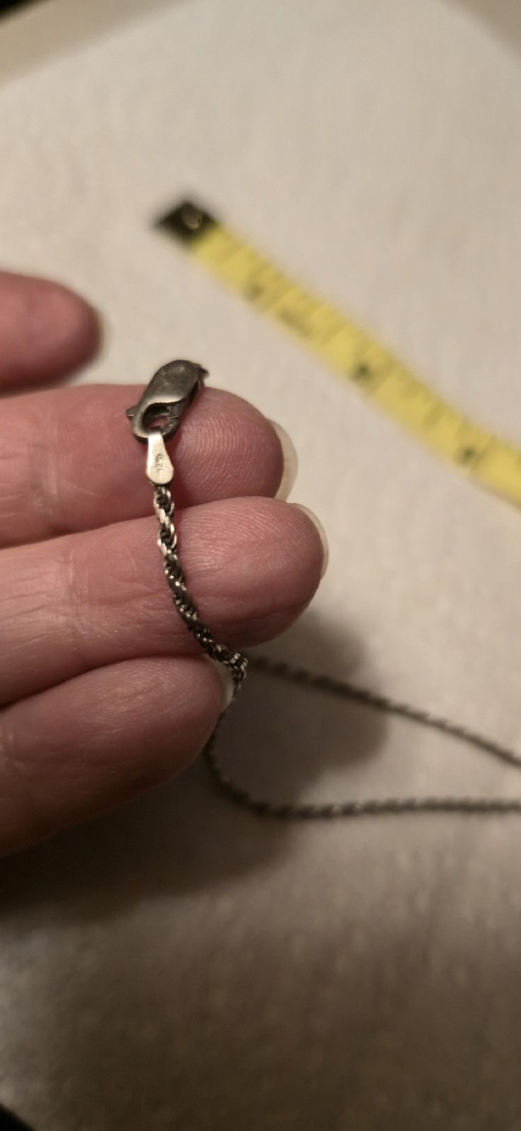 Sterling Silver 925 Rope Chain Necklace 30in & 7″ Bracelet Lobster Clasp Silver