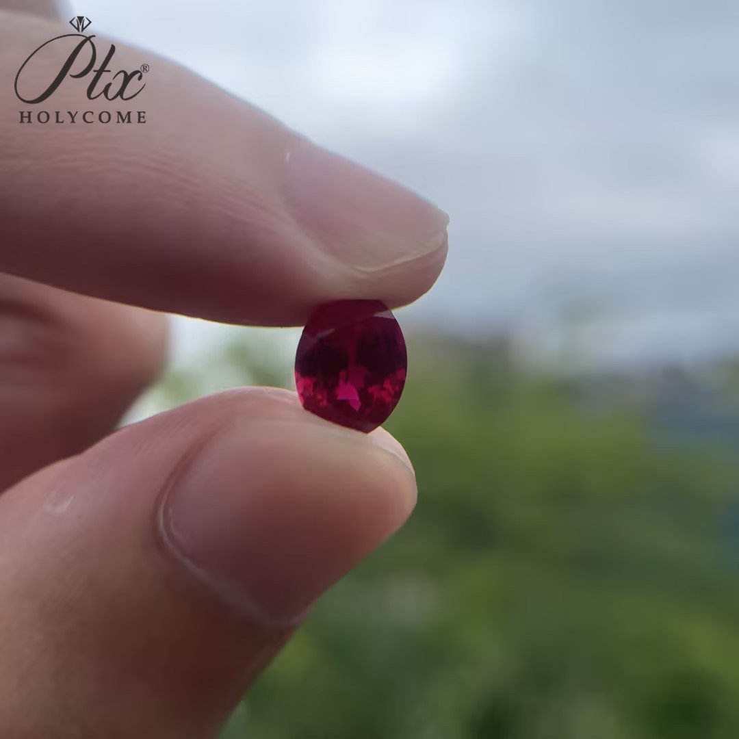 AGL Certificate Lab-grown Gemstone Ruby Oval Cut 0.5-8ct for High-end Jewelry