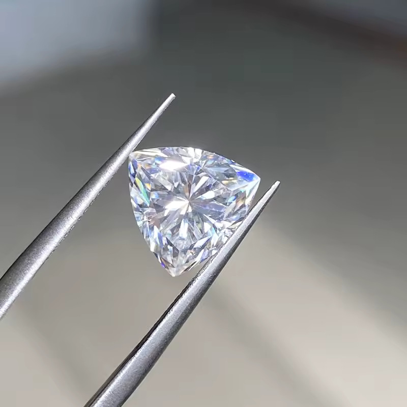 Moissanite Trillion Loose Stone D Color VVS1 GRA Certified 3mm-14mm 0.1CT-10CT