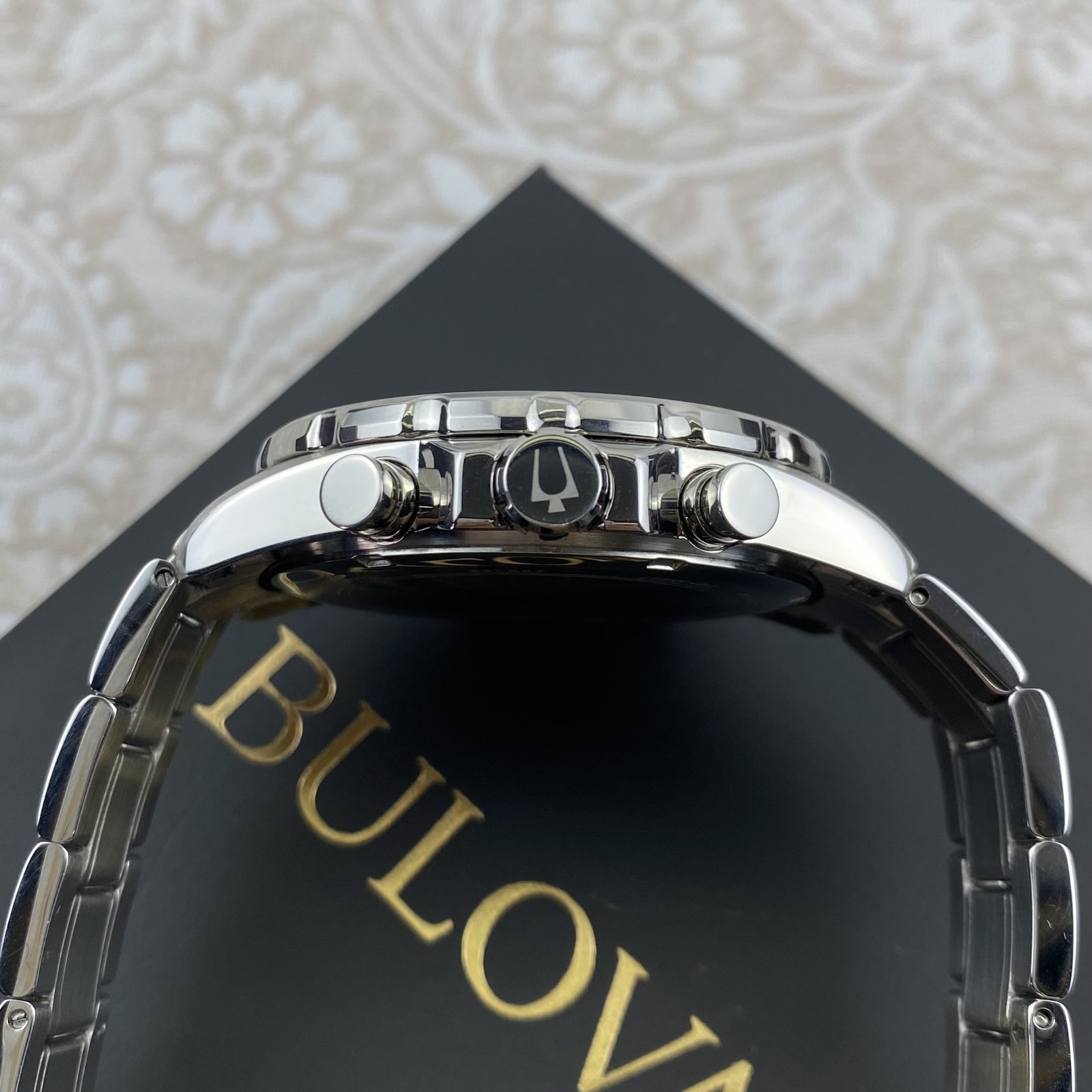 Bulova Marine Star 96B255 White Dial Stainless Chronograph Men’s Quartz Watch