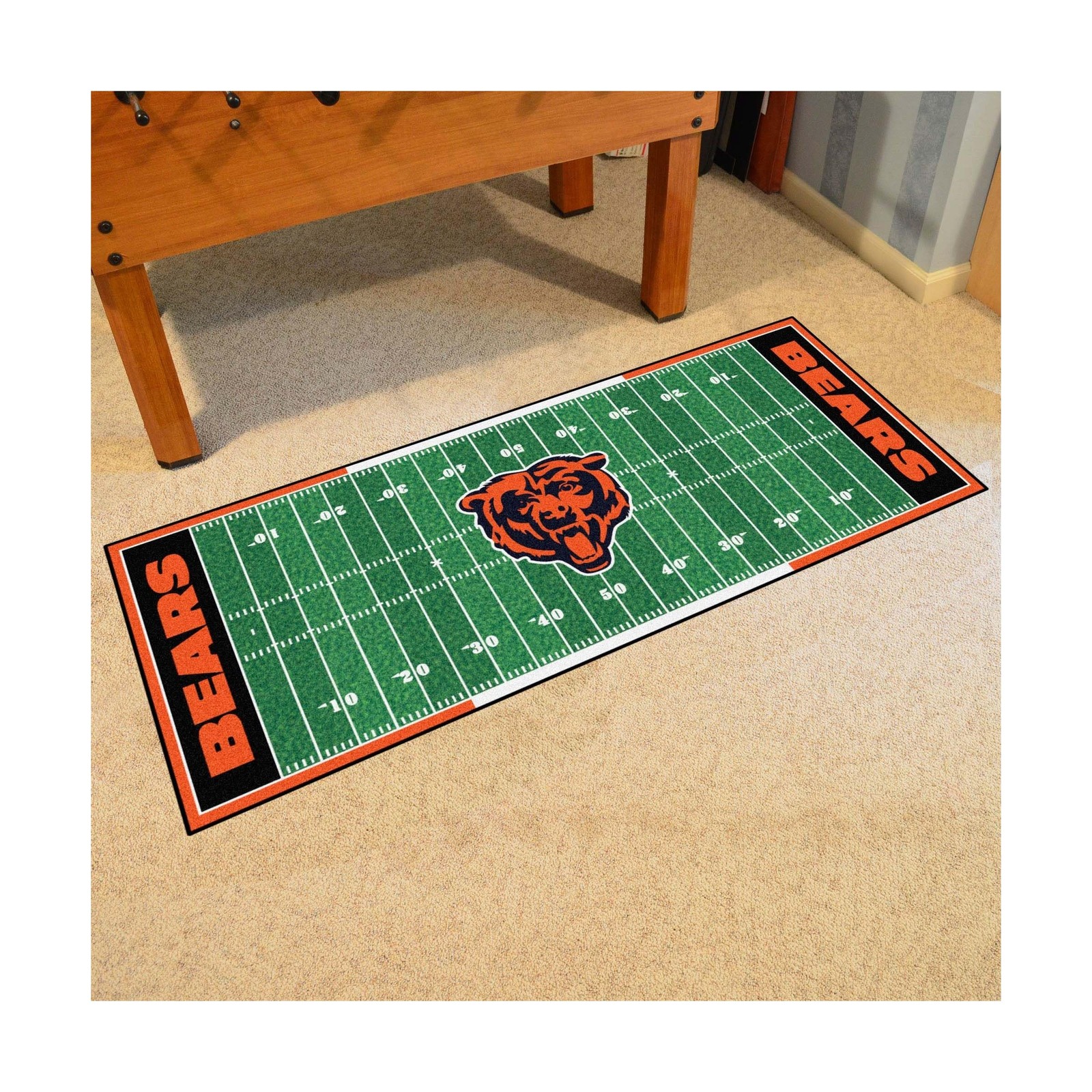FANMATS NFL Unisex-Adult Football Field Runner Chicago Bears 5″ x 72″ (Runner)