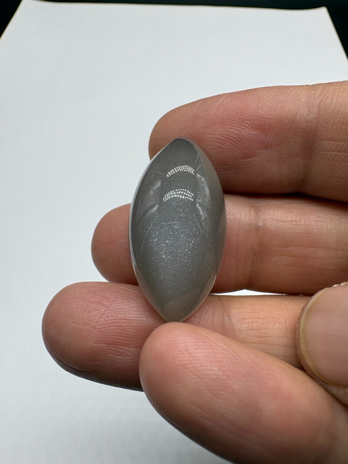 Natural Grey Moonstone Marquise Cabochon 30X15mm Loose Gemstone | 28.30 Carats