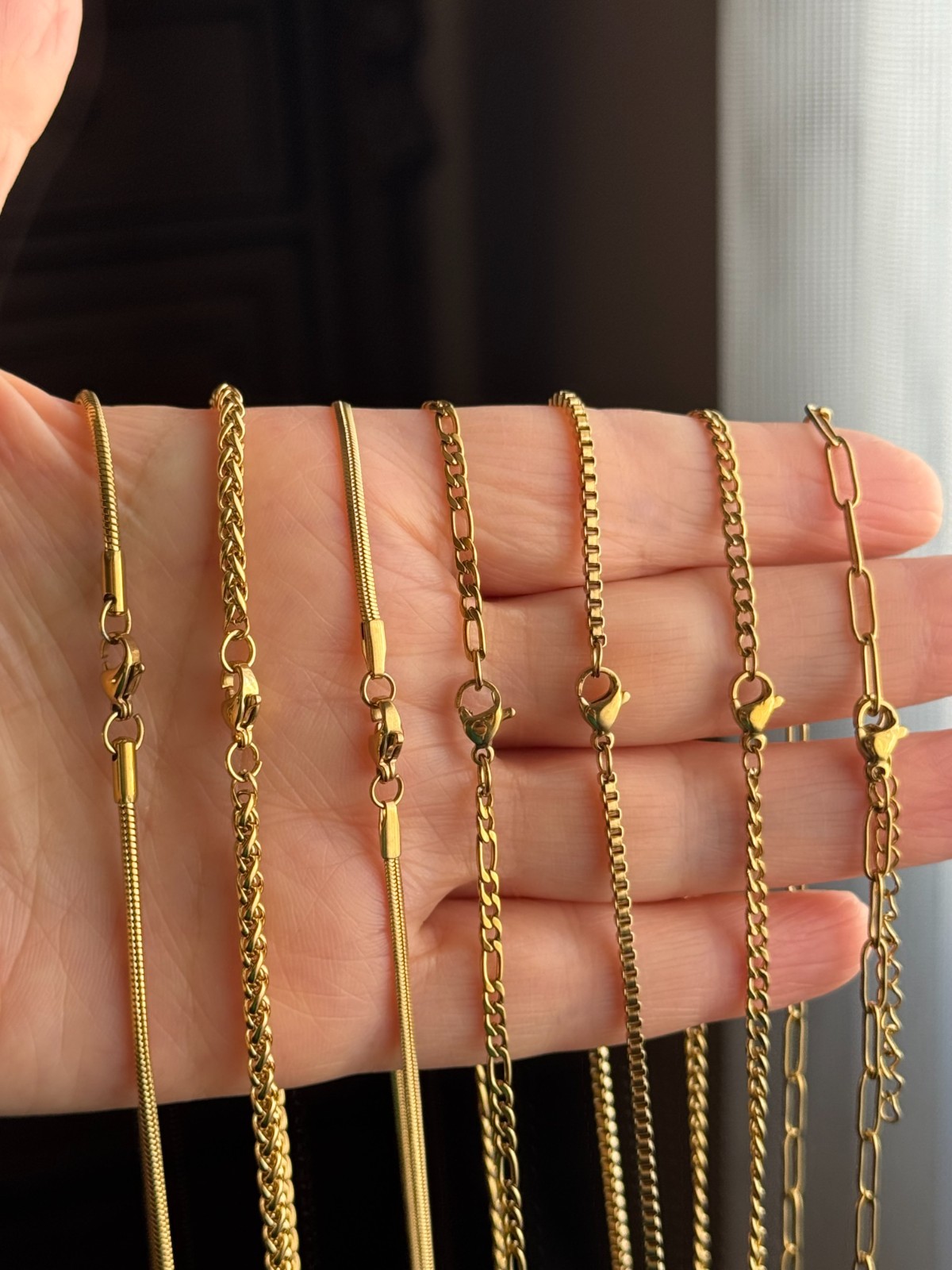 Gold Plated Stainless Steel Chain Necklace