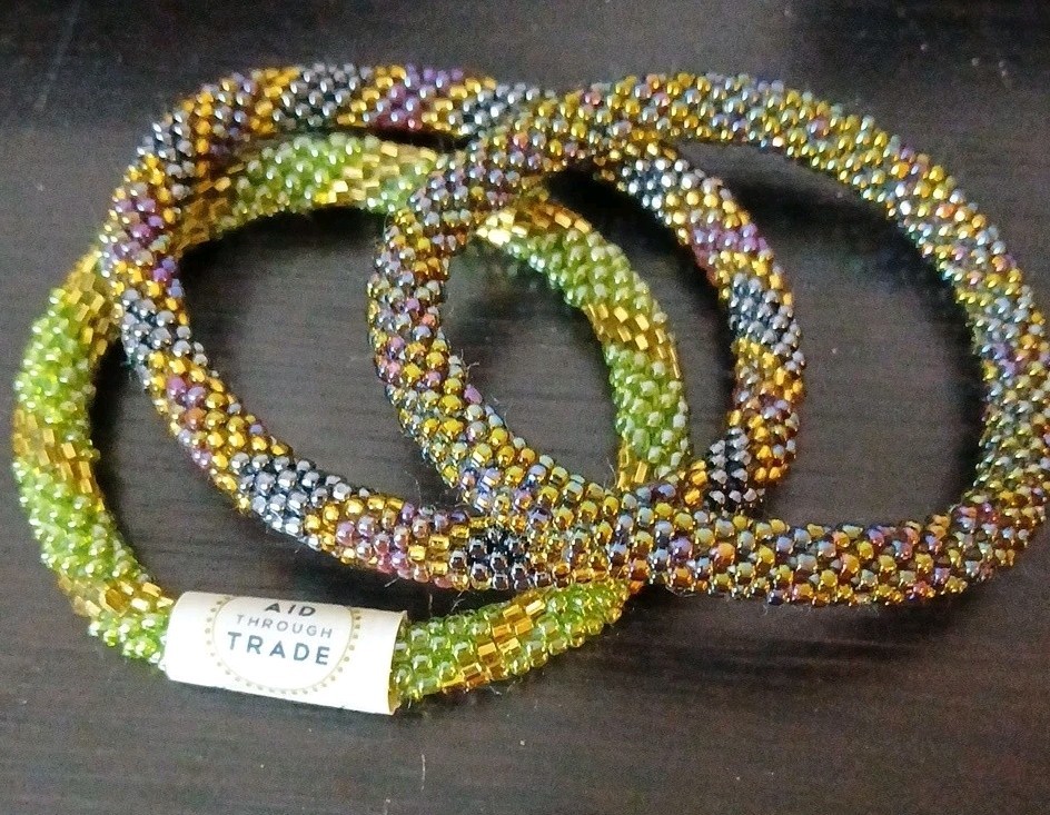 Set Of 3 Roll On Bracelets Nepal Aid Through Trade (lot #7)