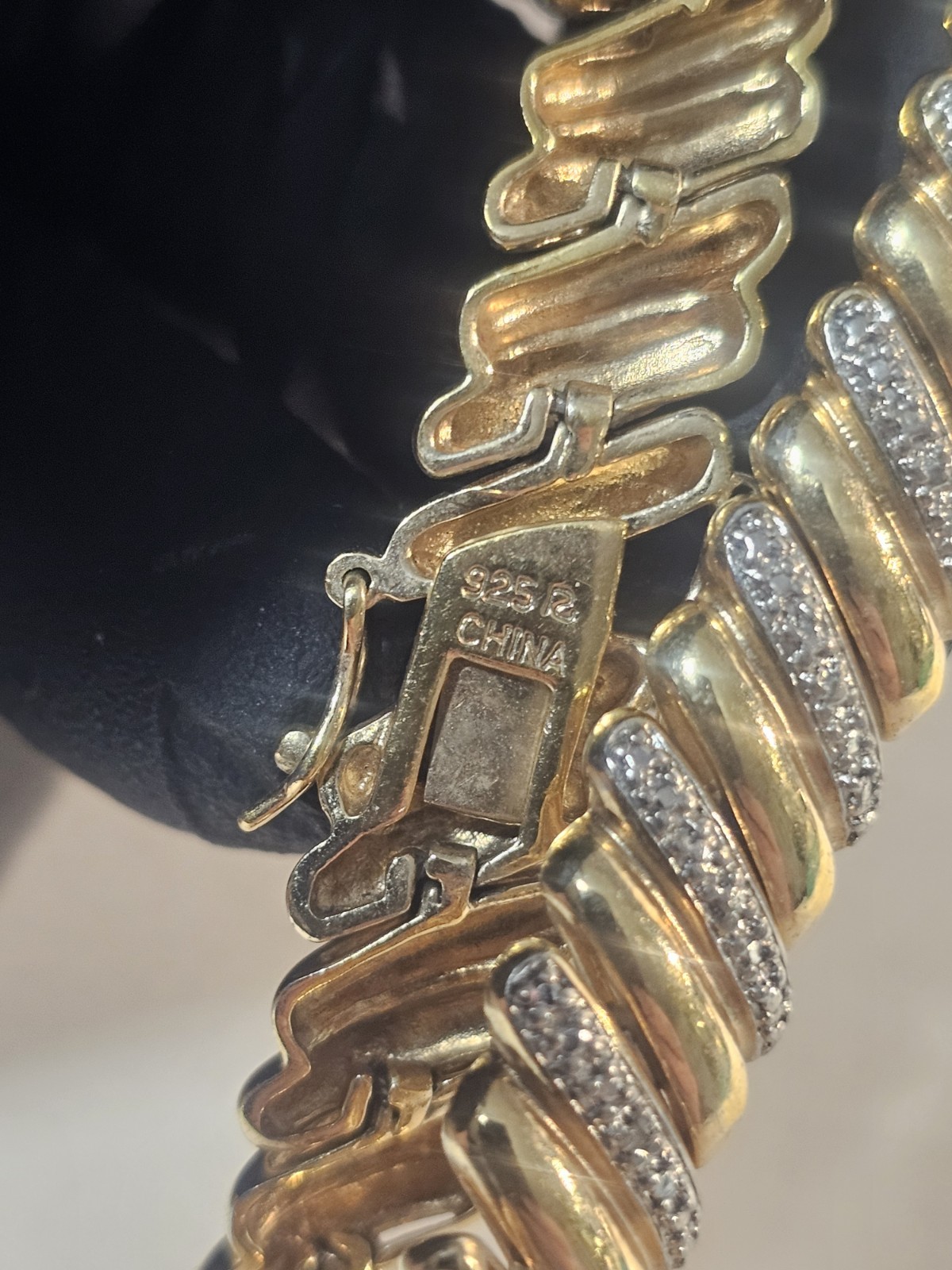 DAZZLING VERMEIL 925 STERLING TAPERED BAGUETTE CUBIC ZICORNIA TENNIS BRACELET 8″