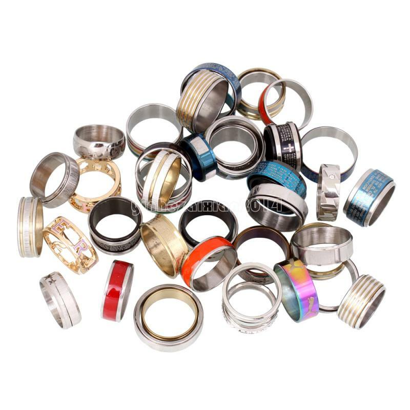 100pc Wholesale Mixed Rings Bulk Finger Band Ring Lot Men/Women Jewelry Fashions