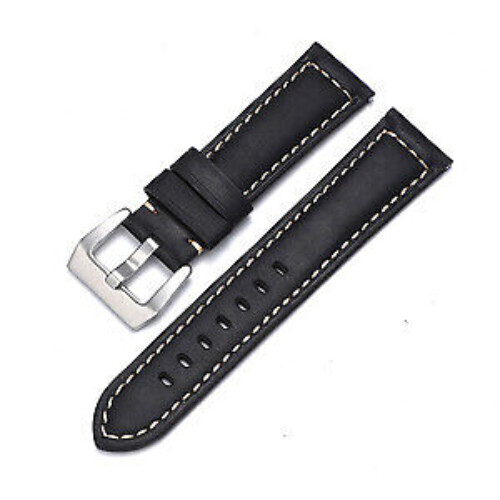 Crazy Horse Brushed Genuine Leather Watch Band Strap 20/22/24/26mm for Panerai
