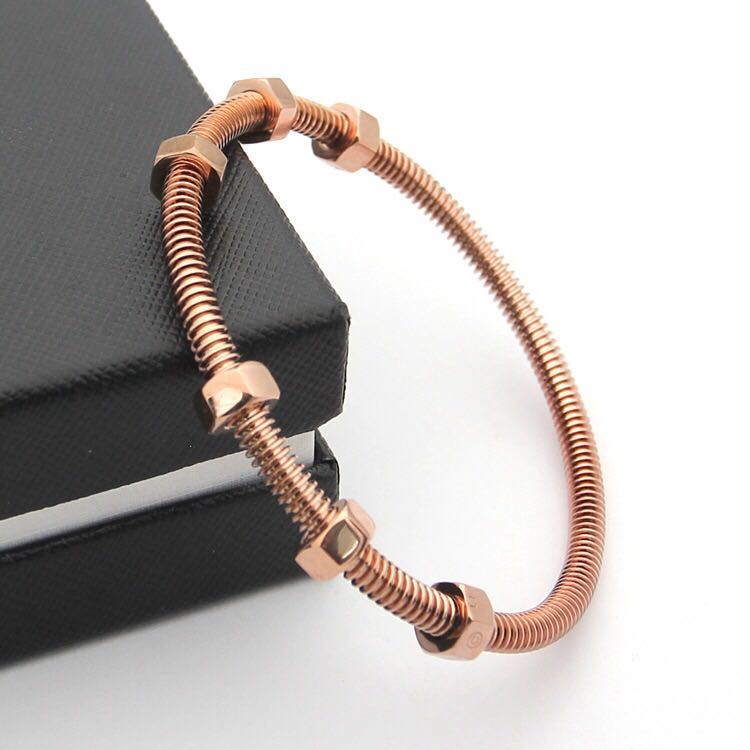 Unisex Men’s Women’s Steel Fashion Love Bolts and Screws Bracelet