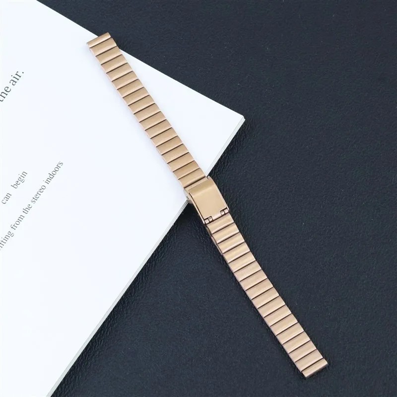 10 12 14 16 18 20mm Piece Bracelet Stainless Steel Strap Fold Buckle Watch Band