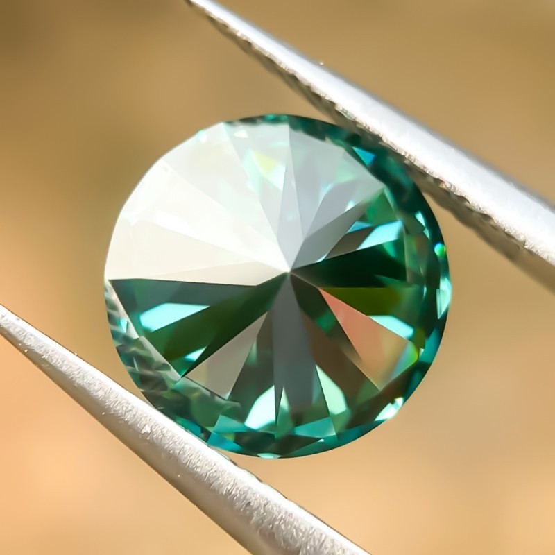 Green Round Cut 0.1-13ct VVS1 GRA Certificate Loose Moissanite Factory Directly