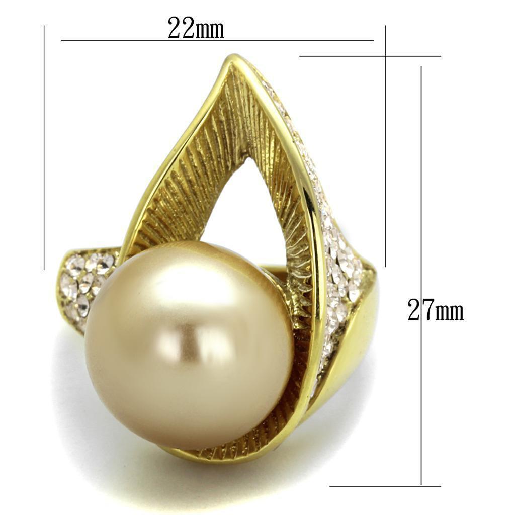 Gold Womens Ring Anillo Para Mujer y Ninos Unisex Kids 316L Stainless Steel Ring