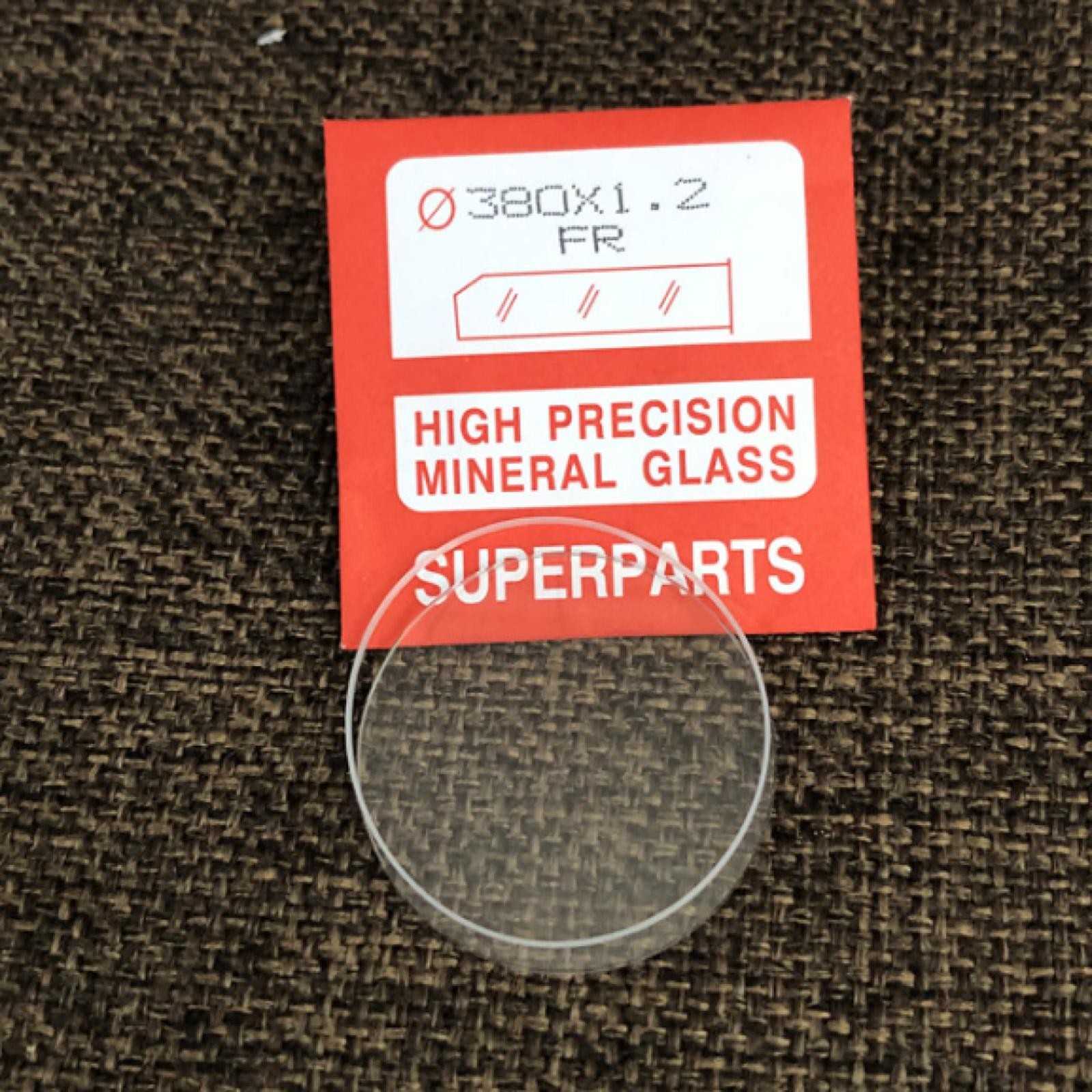 36Set 1.2mm Thick Flat Round Mineral Watch Glass With Waterproof Ring Assortment