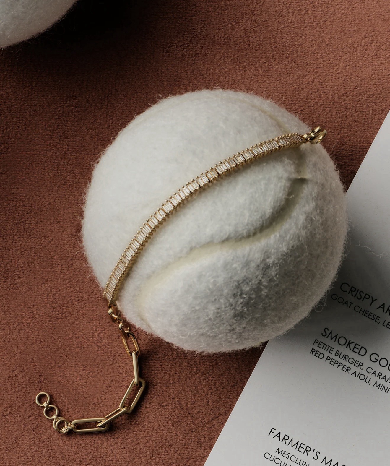 Baguette Tennis Link Bracelet Diamond