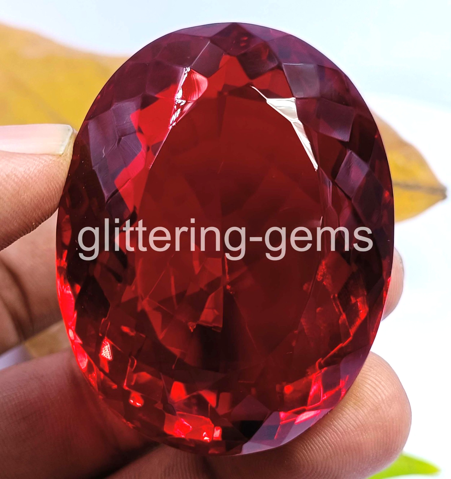 Radiant 2000 Ct Natural Red Ruby Oval Shape Certified IGL Loose Gemstone 6YHD