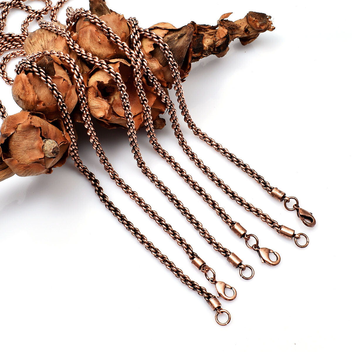 Pure Copper Rope Chain Designer Handmade Link Chain Necklace Jewelry RJ-05