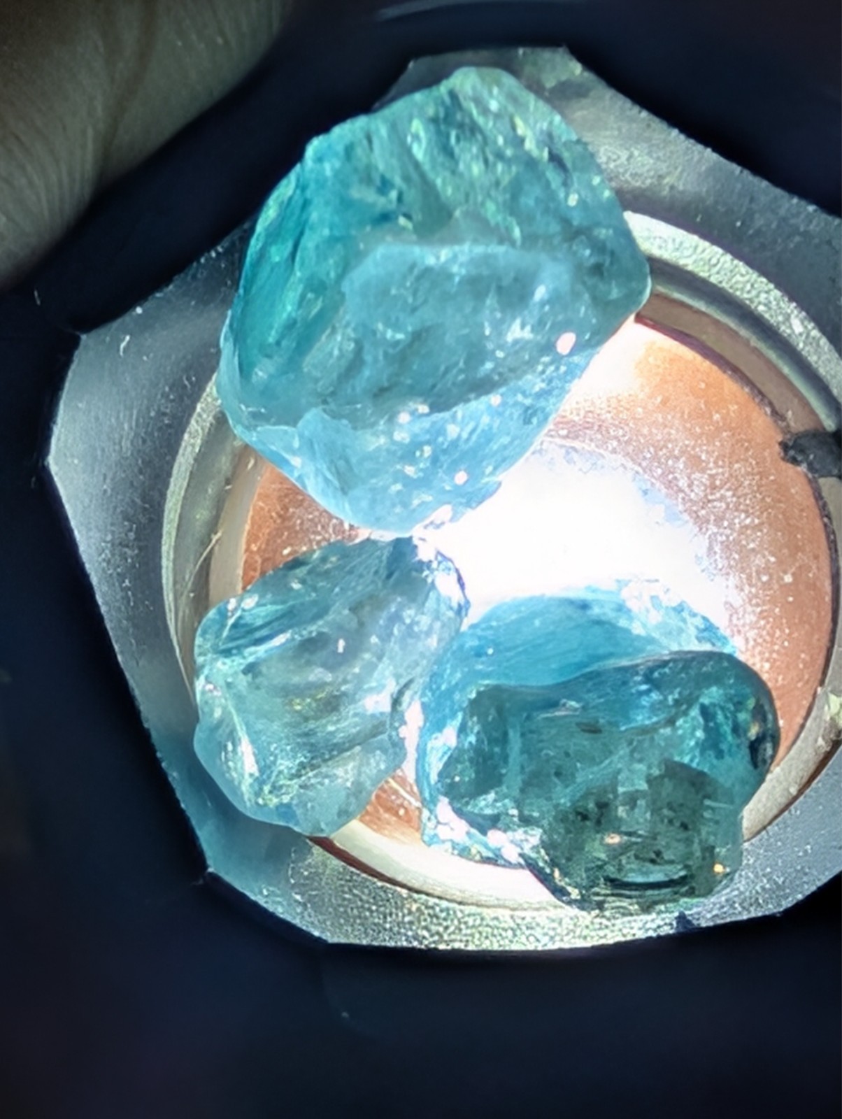 USA seller 40.65 cts Included Blue Zircon facet rough gemstone specimen