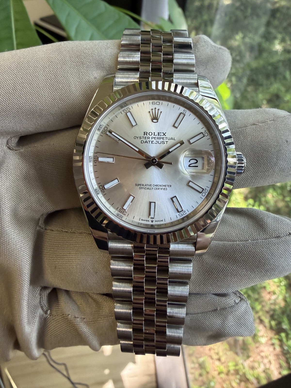 Rolex Datejust 41 Silver Index Dial on Jubilee 126334