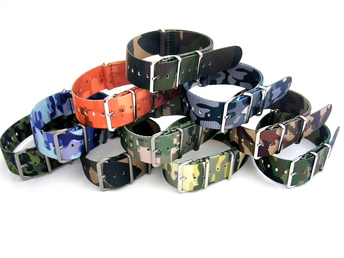 NATO G10 CAMO Ballistic nylon Military strap MoD Spec stitch watch band USA ship