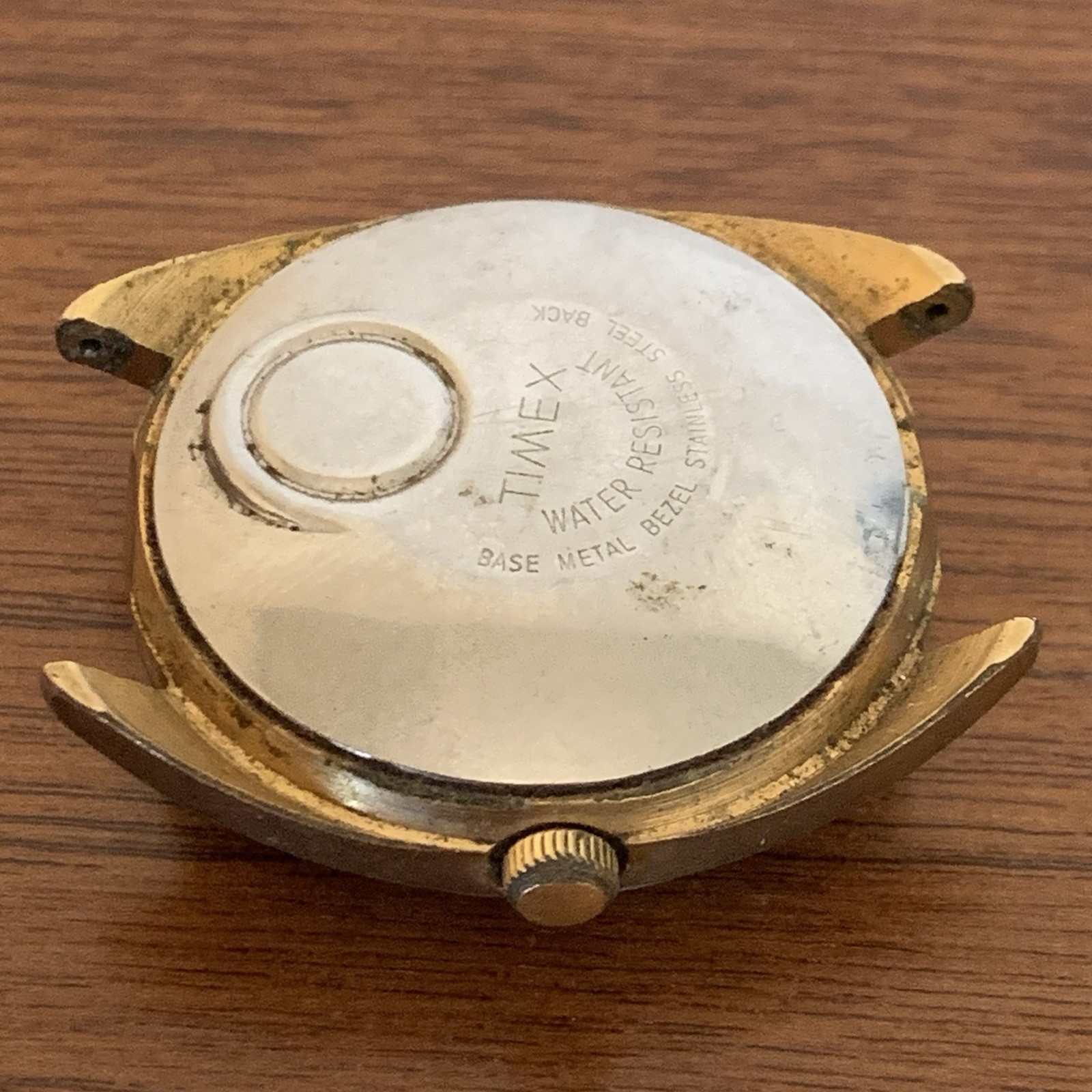 Vintage Timex Electronic UFO Mens Gold Tone Watch for Parts / Repair – 42mm Case