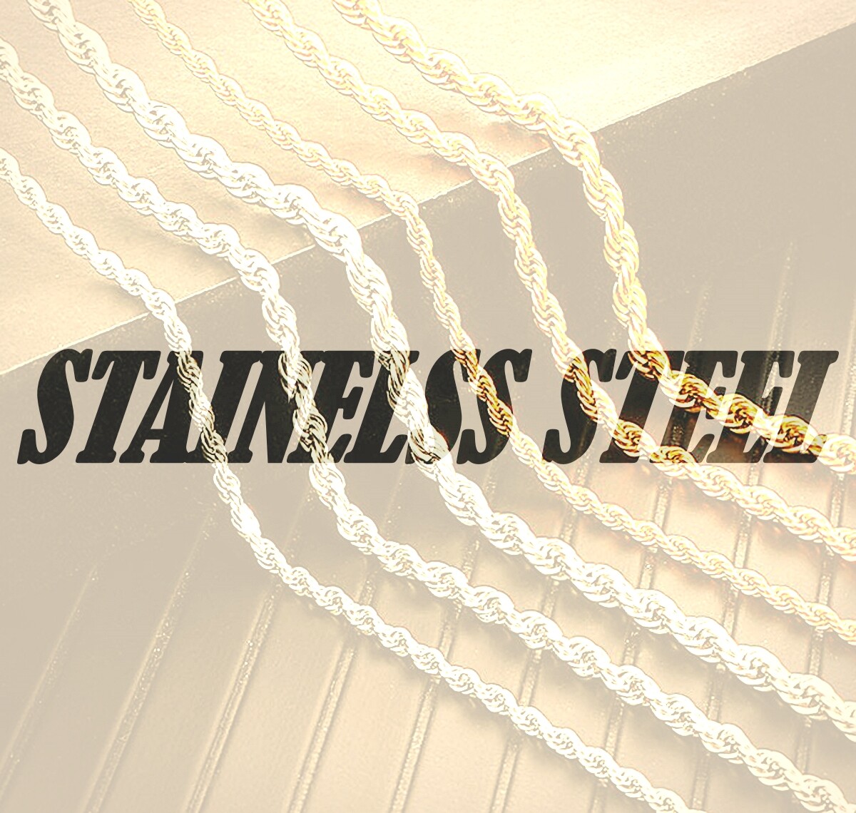 316L Stainless Steel Rope Chain 16, 18, 20, 24 inches Necklace for Men, WomenUSA