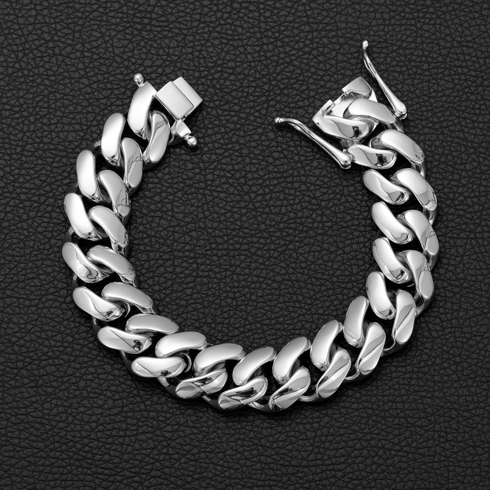 Stainless Steel Miami Hip Hop Cuban Chain Necklace Bracelet 10-22MM