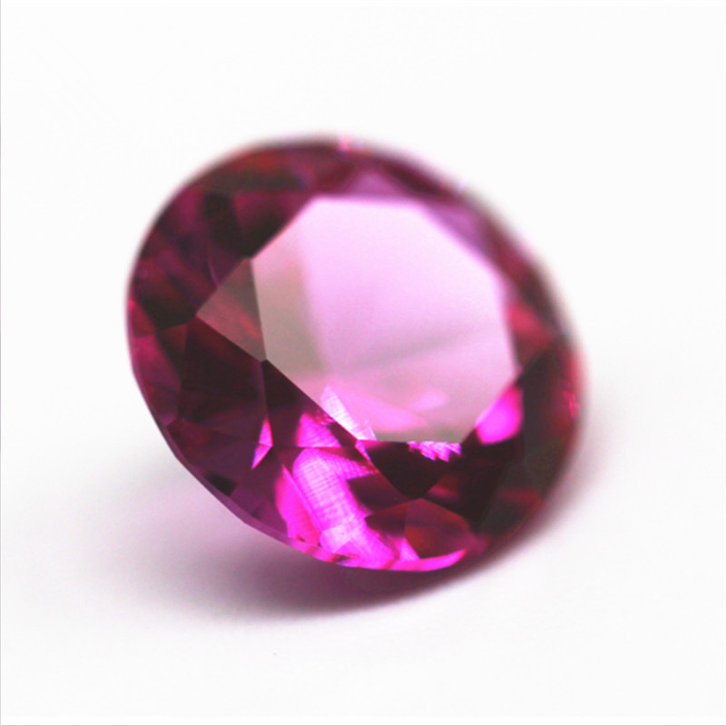 High Hardness ROUND ROSE RED RUBY LAB-CREATED LOOSE GEMSTONE 2.5mm-10mm