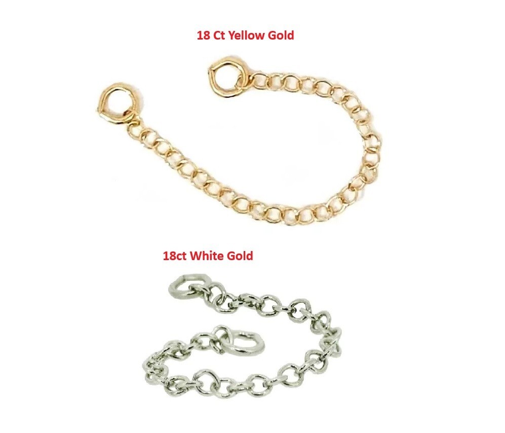 18ct Yellow Gold Chain Extender Bracelet Extension Safety Chain Extension 18K