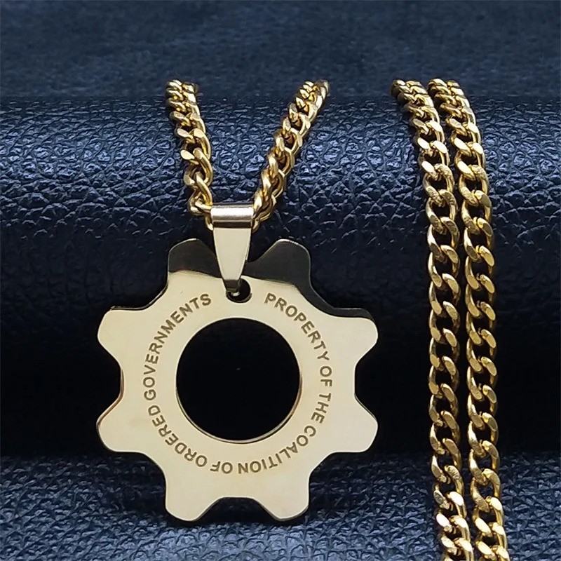 Game Gears of War Necklace Stainless Steel Reactor Necklace Fans Jewelry.